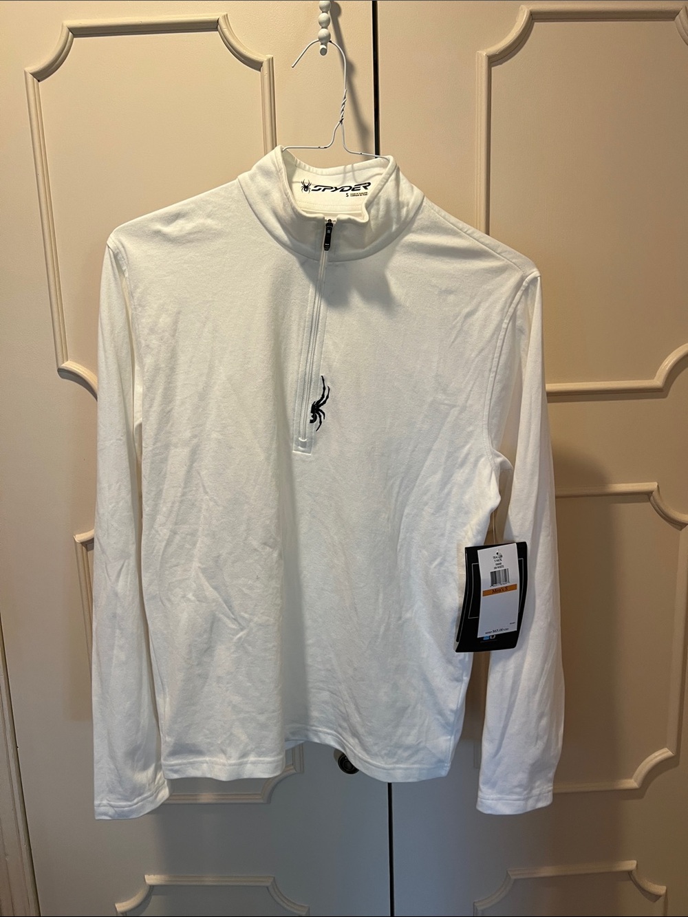 Spyder White Men's Quarter-Zip Performance Top